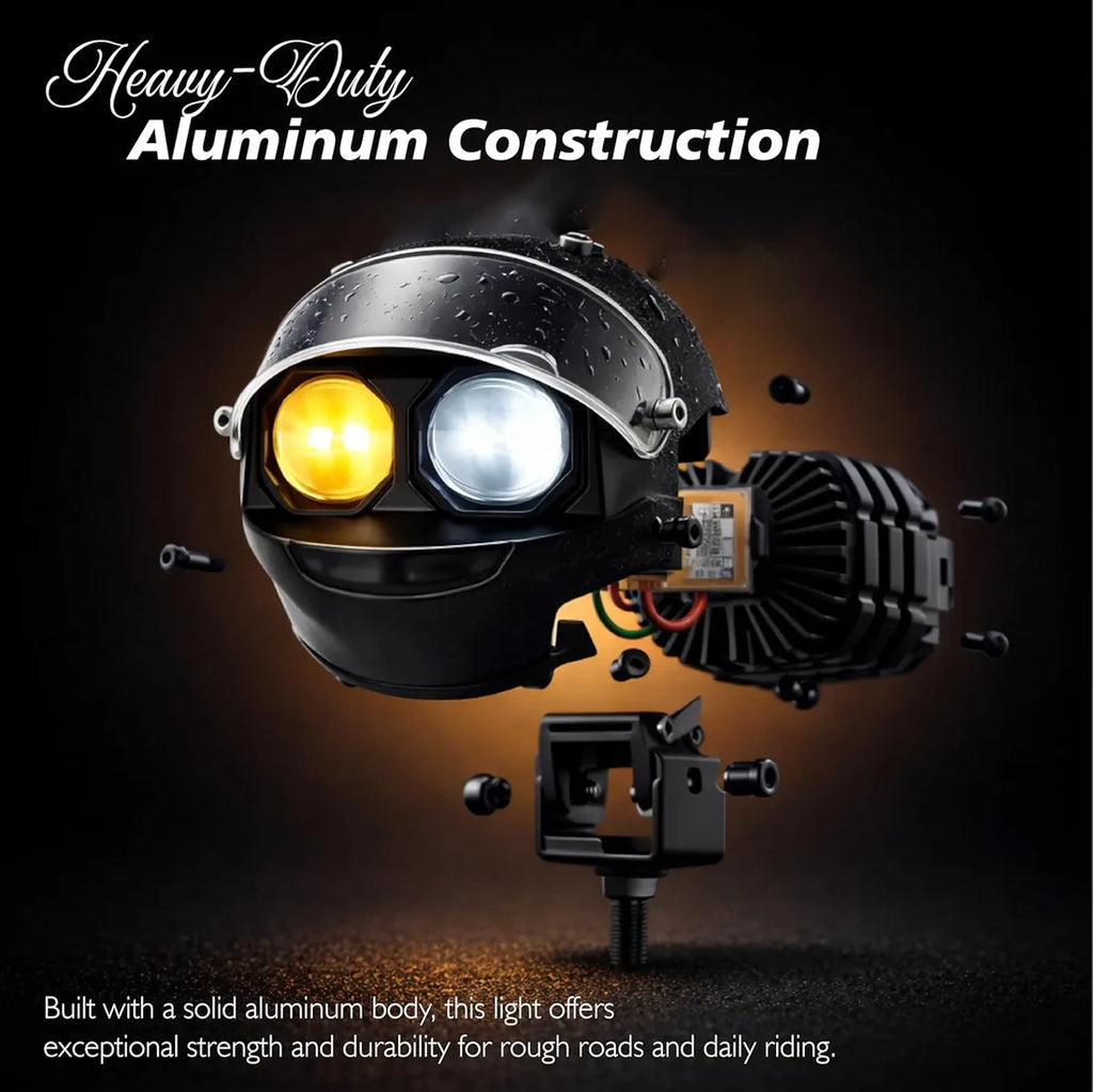 Universal Fit Motorcycle LED Fog & Headlight Combo
